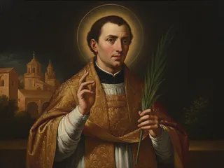Pintura de estilo barroco: San Perfecto de Córdoba, sacerdote, con la palma