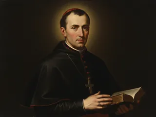 Pintura de estilo barroco: San Antonio María Claret, arzobispo, con un libro